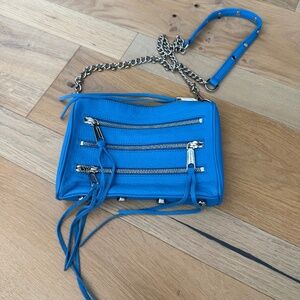 Rebecca Minkoff Five-Zip Mini Crossbody Bag Blue